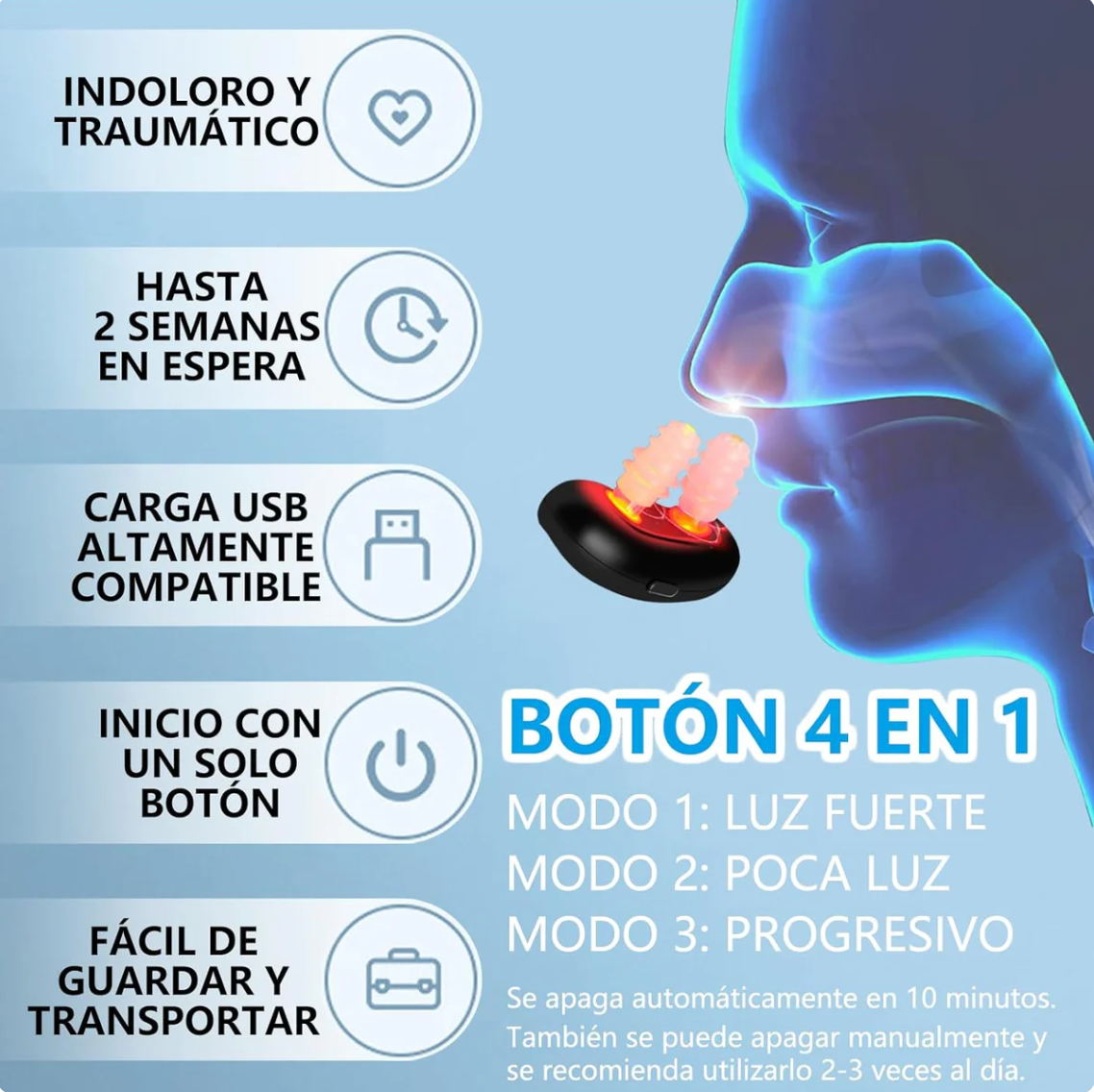 RESPIRIA - Elimina la Sinusitis, Congestión Nasal & Alergias - Respira Mejor